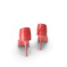 Escarpins rouges vernis bout rond talon 6 cm