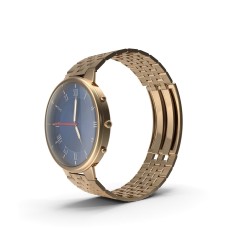 Montre femme dorée bracelet maille milanaise 32 mm
