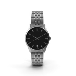 Montre femme bracelet cuir quartz 34 mm cadran blanc