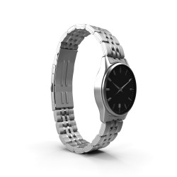 Montre femme bracelet cuir quartz 34 mm cadran blanc
