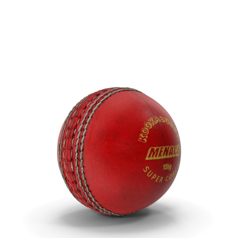 Balle de cricket cuir rouge cousue main 156 g