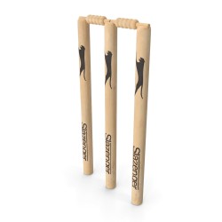 Jeu de guichets de cricket en bois — 3 piquets et 2 barrettes