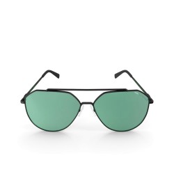 Lunettes de soleil vertes et noires monture sport
