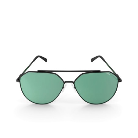 Lunettes de soleil vertes et noires monture sport
