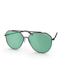 Lunettes de soleil vertes et noires monture sport