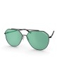 Lunettes de soleil vertes et noires monture sport
